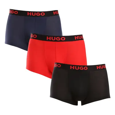 3PACK többszínű HUGO férfi boxeralsó (50496723 982)