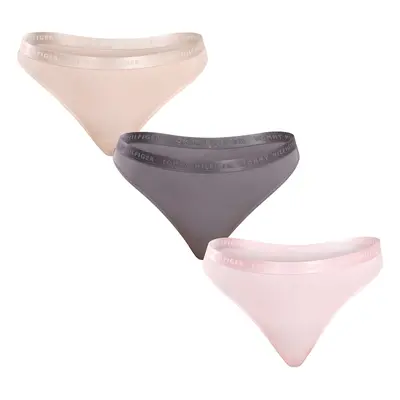 3PACK női tanga Tommy Hilfiger túlméretezett több színű (UW0UW04480 0R4)