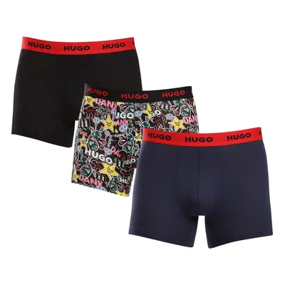 3PACK többszínű HUGO férfi boxeralsó (50517887 979)