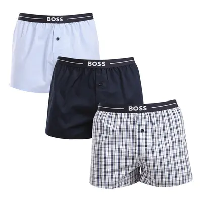 3PACK tarka BOSS férfi klasszikus boxeralsó (50505677 460)