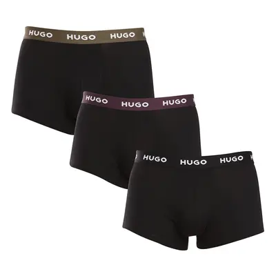 3PACK fekete HUGO férfi boxeralsó (50517878 988)