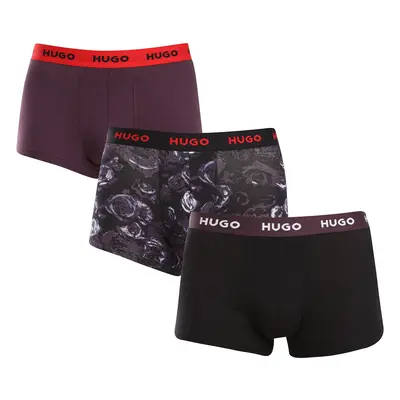 3PACK többszínű HUGO férfi boxeralsó (50517894 982)