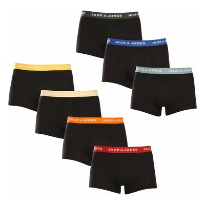 7PACK fekete Jack and Jones férfi boxeralsó (12230353)