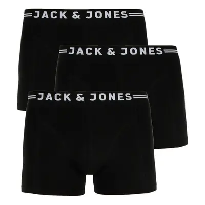 3PACK fekete Jack and Jones férfi boxeralsó (12171944)