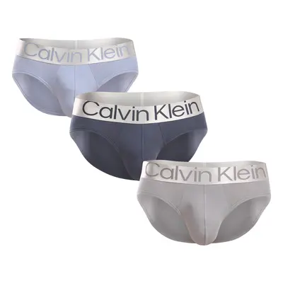 3PACK Férfi slip alsónadrág Calvin Klein tarka (NB3129A-PZD)