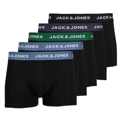 5PACK fekete Jack and Jones férfi boxeralsó (12254366)