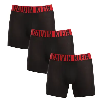 3PACK fekete Calvin Klein férfi boxeralsó (NB3609A-Q5W)