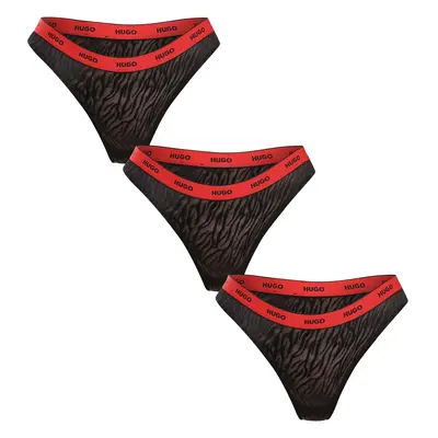 3PACK tarka HUGO női tanga (50523829 002)