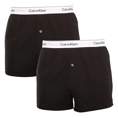 2PACK fekete Calvin Klein férfi klasszikus boxeralsó (NB1396A-001)