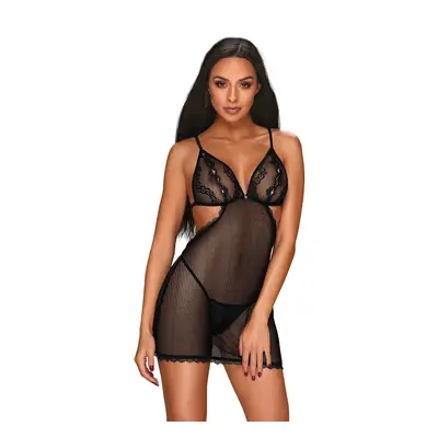 Női szett Obsessive fekete (Millagro chemise)