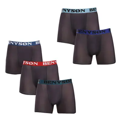 5PACK fekete Benysøn férfi boxeralsó (7124)