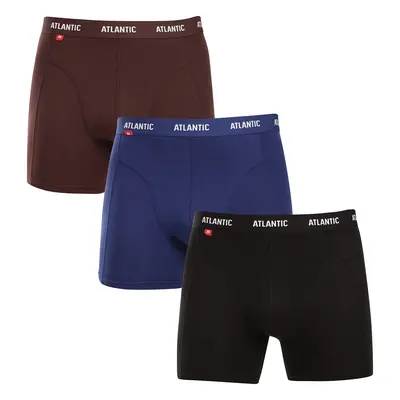 3PACK többszínű Atlantic férfi boxeralsó (3MH-047)