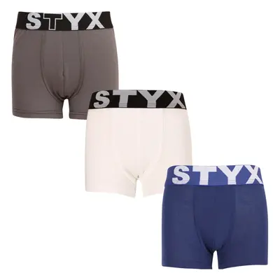 3PACK gyermek boxeralsó Styx sport gumi több színben (3GJ96813)