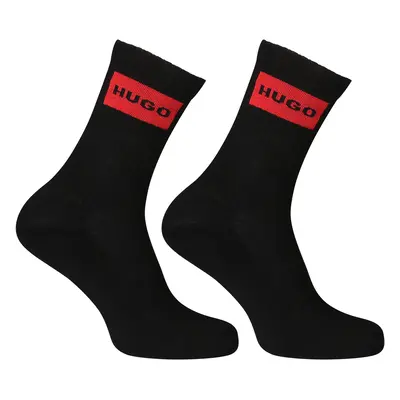 2PACK fekete hosszú HUGO zokni (50510640 001)