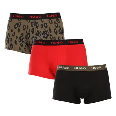 3PACK többszínű HUGO férfi boxeralsó (50517894 981)