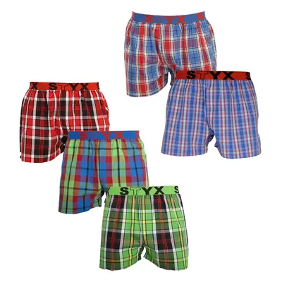 5PACK Többszínű férfi klasszikus boxeralsó Styx sport gumi (5B0102784)