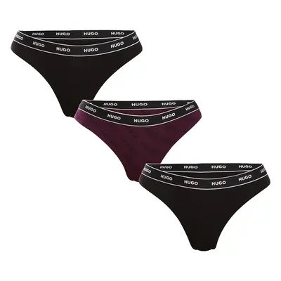 3PACK tarka HUGO női tanga (50495870 520)