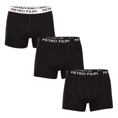 3PACK fekete Pietro Filipi férfi boxeralsó (3BCL006)