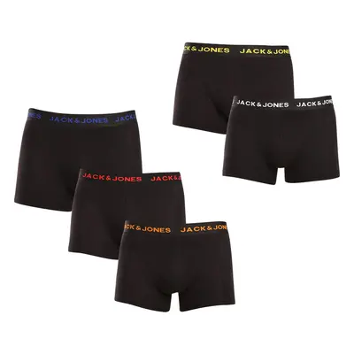 5PACK fekete Jack and Jones férfi boxeralsó (12242494)