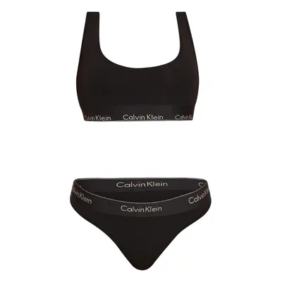 Női szett Calvin Klein melltartó és tanga fekete (QF7453E-UB1)