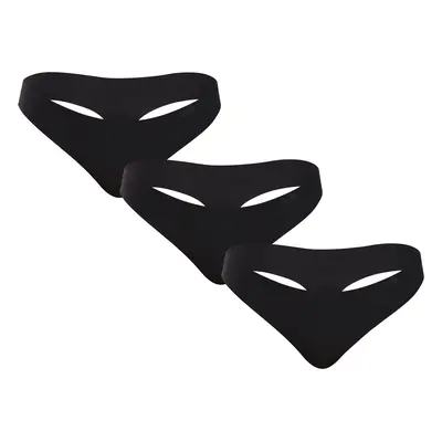 3PACK Fekete Under Armour női tanga (1325615 001)