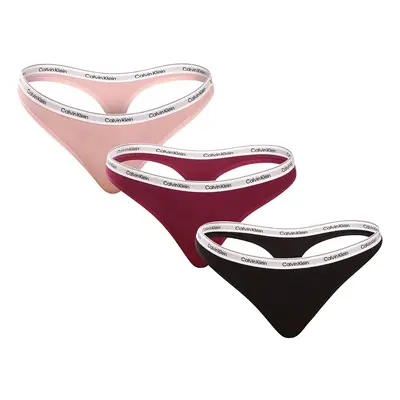 3PACK tarka Calvin Klein női tanga (QD5209E-NP6)