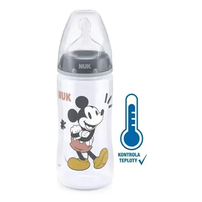 Baba tanuló itatópohár NUK Disney Mickey hőmérséklet jelzővel 300 ml szürke