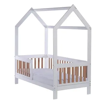 Gyerekágy bükkfa leesésgátlóval Drewex Casa Bambini 160x80x174 cm