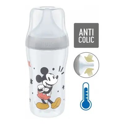 Baba cumisüveg NUK Perfect Match MICKEY Temperature Control 260 ml grey