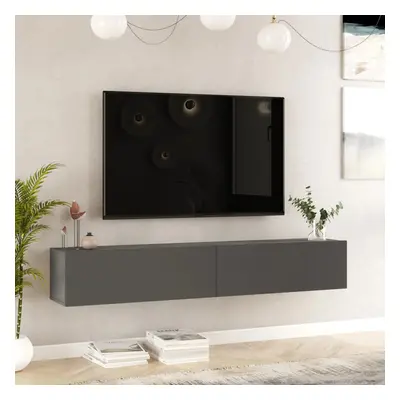 TV-állvány Lapinlahti 29,5 x 180 x 31,5 cm betonszínű / antracit [en.casa]