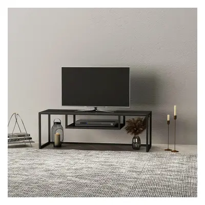 [en.casa] TV-állvány Isokyrö fém 120x40x40 cm fekete