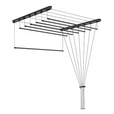 Erga Erga, mennyezeti akasztó ruhaszárításhoz 7x150 cm, fekete, ERG-SEP-10SUSSU7PCZ15