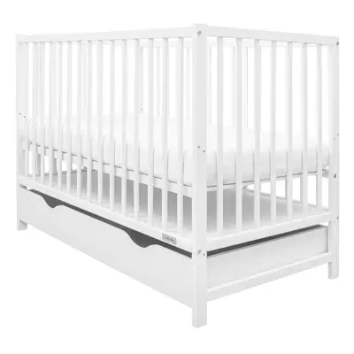 Gyerek kiságy fiókkal New Baby BASIC fehér