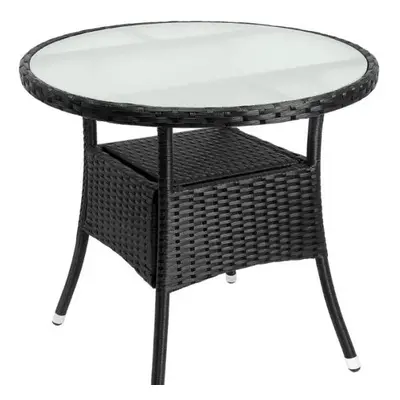 Deuba Rattan asztal - ovális - 80 cm