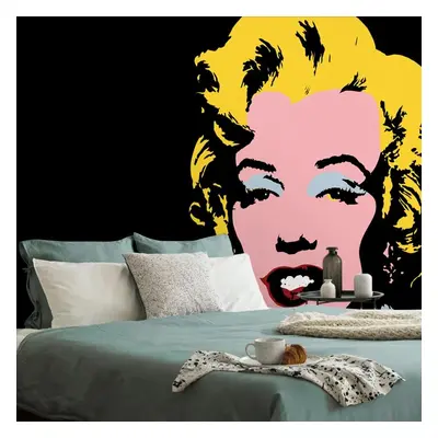 Tapéta pop art Marilyn Monroe fekete háttéren