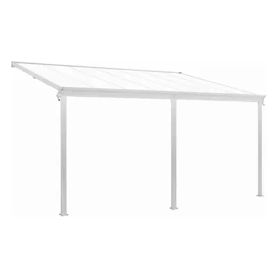 Pergola Borneo 5,5x3m, fehér duplafalú szerkezettel