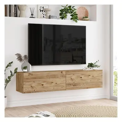 [en.casa] TV-állvány Lapinlahti 29,5 x 140 x 31,5 cm rusztikus tölgy