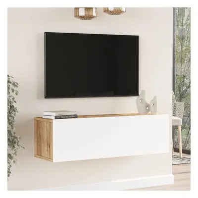 [en.casa] TV-állvány Lapinlahti 29,5 x 100 x 31,5 cm rusztikus tölgy/fehér