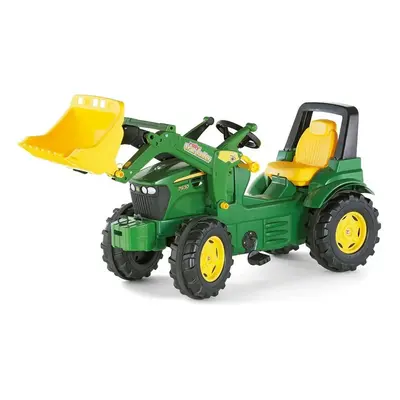 Pedálos traktor rakodó Rolly Toys John Deere Farmtrac zöld