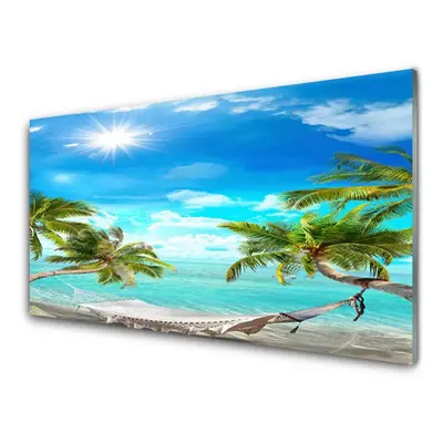 Üvegfotó Trópusi pálmafák Hammock Beach 140x70 cm 2 fogas