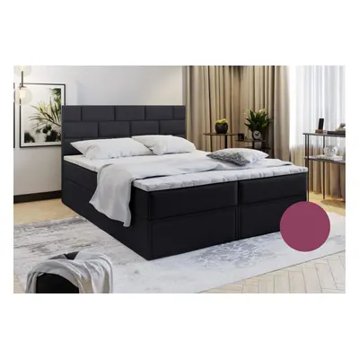 MARINOS Boxspring kárpitozott ágy, 160x200, lila