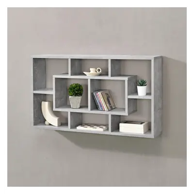 [en.casa] Falipolc Saputit stílusos falipolc 8 tárolófelülettel 85 x 16 x 48 cm forgácslap max 9