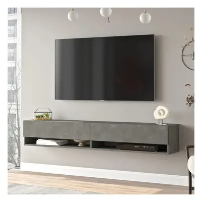 [en.casa] TV-állvány Laitila 180x31,5x29,5cm betonszínű