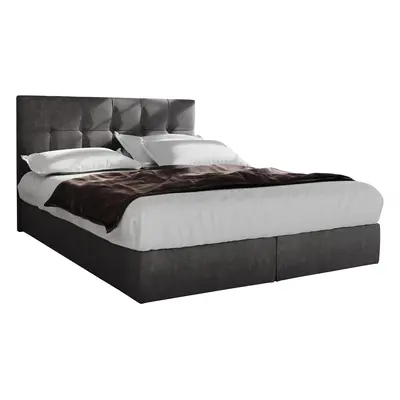 Zondo Franciaágy Boxspring 160 cm Porto (szürke) (matraccal és tárolóhellyel). 1047308