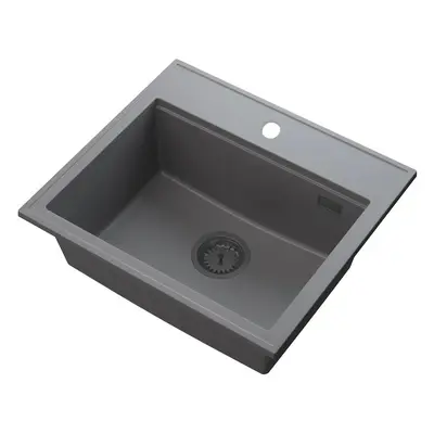 SINK Quality Mosogató minőségi Ferrum Új 5055, 1 kamrás gránit mosogató 560x500x210 mm + grafit 