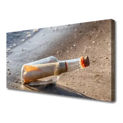 Canvas kép Letter Bottle Beach Art 120x60 cm