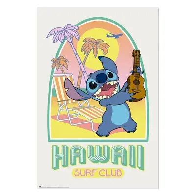 Plakát Stitch - Hawaii Club Surf