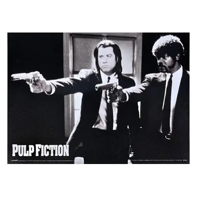 Fém tábla Pulp Fiction - Black and White Guns