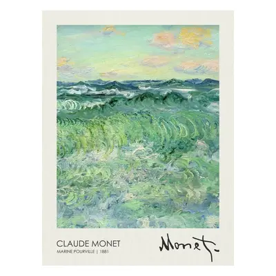 Reprodukció Marine Pourville (1881), Claude Monet