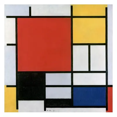 Reprodukció Composition with large red plane, Piet Mondrian